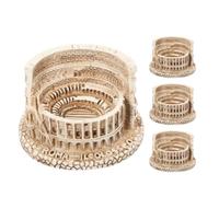 TOPPERFUN 4pcs Roman Colosseum Model Statue, Resin Ancient Architecture Building Model for Aquarium, Spider Tank and Terrarium, Bookshelves Decor