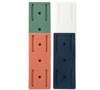 TOPPERFUN 4pcs Self Adhesive Socket Holder Power Strip Wall Holder Abs Material Nail-free Design Easy Installation Space Saving for Flat Stainless Steel and Laminated Base Surfaces