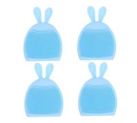 TOPPERFUN 4pcs Silicone Brush Face Cleaning Brush Exfoliating Face Scrub Multi-Purpose Facial Skin Care Tool Simple Skincare