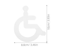 TOPPERFUN 4pcs Silver Acrylic Mirror Disabled Wheelchair Restroom Signs with Adhesive for Home and Public Toilet Door Guidance