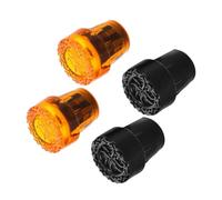 TOPPERFUN 4pcs Slip Cane Tips Replacement for Walking Stick Crutch Durable Plastic Trekking Pole Protectors for Rocky Snowy Terrain Lightweight and Easy to Install for Hiking Stability
