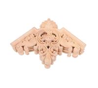 TOPPERFUN 4pcs Wooden Carved Onlay Applique French-Inspired Floral Ceiling Ornaments Elegant Home Decoration for Living Furniture Corner Enhancing Vintage Style