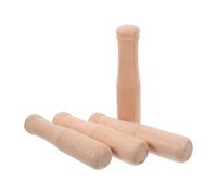 TOPPERFUN 4pcs Wooden Grinding Rods with Large Head for Garlic Crushing and Spice Grinding Manual Pestle Kitchen Tool for Juicing and Food Preparation