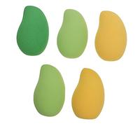 TOPPERFUN 5 Pcs Mango Shape Makeup Sponge Versatile Cosmetic Props for Loose Powder Sunscreen Foundation Application Unique Design for Effortless Blending Random Color