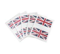 TOPPERFUN 5 Sets of British Flag Face Stickers Waterproof and Breathable Paper and Pvc Temporary Tattoos for Football Match Fans National Flag Decals