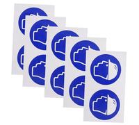 TOPPERFUN 5 Sheets Self-Adhesive Hard Hat Warning Stickers Safety Helmet Decals for Construction Sites Machinery Industrial Use Weather-Resistant Compliance Safety Sign Labels