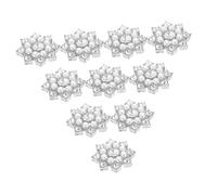 TOPPERFUN 50pcs DIY Decorations Alloy Crystal Rhinestone Pearl Embellishments for Phone Case Decor and Ear Drop Pendants Handicraft Accessories