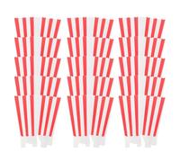 TOPPERFUN 50pcs Popcorn Cups Striped Paper Popcorn Boxes Bucket Paper Convenient Portability Charming Attractive Appearance Great for Carnival-themed Event