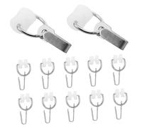 TOPPERFUN 50pcs Rv Curtain Wheel Rollers with Metal Hook Heavy-duty Nylon Track Gliders for Smooth Sliding Curtain Carriers for Campervan Window Privacy and Travel Use