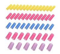 TOPPERFUN 50PCS Self Grip Hair Rollers No Heat Hairdressing Curlers Plastic Creative Volume Rollers for Fine Hair DIY Styling with Multiple for Lightweight Portable Use Random Color