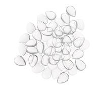 TOPPERFUN 50PCS Teardrop Glass Nail Color Display Beads for Manicure Gel Polish Presentation Transparent DIY Nail Art Tools for Salon Use