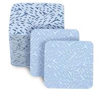 TOPPERFUN 540Pcs Blue Cotton Glue Cleaning Pads for Eyelash Grafting Small Wipers for Bottle Cleaning Safe and Efficient Salon Use Portable and Non-shedding Striped Wipes
