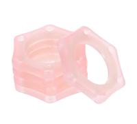 TOPPERFUN 5pcs Anti-slip Ring for Microphone with Night Light Six-corner Design Easy to Use Protection Ring for Recording Ktv Interviews