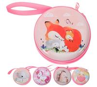 TOPPERFUN 5pcs Coin Purse Box Cartoon Animal Pattern Round Tinplate Creative Small Storage Bag for Change Purse for Small Bags Lovers