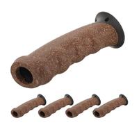TOPPERFUN 5pcs Cork Trekking Pole Handles Replacement - Anti-slip Walking Cane Grip for Hiking, Outdoor Stability, and Cane Handle Accessories in Yellow
