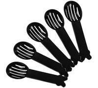 TOPPERFUN 5pcs Hamster Bath Colander Spoon Hamster Bath Sand Spoon Plastic 4.52x1.38x0.59in Easy to Use for Small Pet Random Color