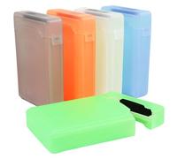 TOPPERFUN 5pcs Hard Drive Protective Cases 2.5 Inch Shock Resistant Plastic Storage Box for Home and Office Use Portable Hard Disk Protector with Unique Design