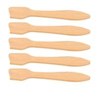 TOPPERFUN 5Pcs Mini Bamboo Cosmetic Spatulas for Face Mask Mixing, Small Facial Mask Spreader and Makeup Spoon Set for Skincare Creams and Jar Scraping in Beauty Routine