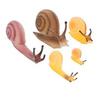 TOPPERFUN 5pcs Realistic Simulation Snail Figurines Animal Educational Decorative Miniature Garden Ornaments for Balcony Play