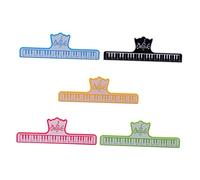 TOPPERFUN 5pcs Score Clips Piano Holders for Easy Reading Practical Page Fixing Clips for Musical Students Yellow Black