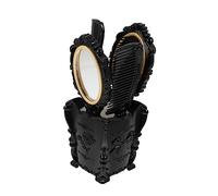 TOPPERFUN 5pcs Vintage Hair Brush Comb Set with Mirror and Storage Holder Detangling Paddle Brush for Wet and Dry Hair Scalp Massage for Women Men Desktop Vanity Styling Tools