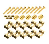 TOPPERFUN 5sets Stainless Steel Guitar String Retainers for Electric Guitars String Tree Mounting Screws for Acoustic Bass and Positioning