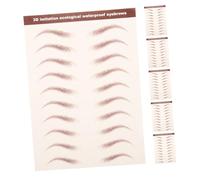 TOPPERFUN 6 Sheets Eyebrow Stickers Self-adhesive Hair-like Brow Transfers for Women Quick Natural Brow Shaping Temporary Tattoo Decal for Makeup Practice