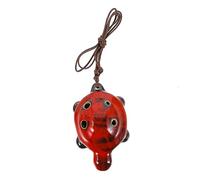 TOPPERFUN 6hole Beginner Ocarina Ceramic Boys and Girls Music Toy Boy Girl Musical Instrument Portable Ethnic Instrument Creative Turtle Design