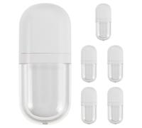 TOPPERFUN 6pcs 3ml White Plastic Lip Gloss Tubes with Wand, Oval Shape Lip Balm Containers for DIY and On-the-go Use, Secure Sealing and Easy Selection Travel Size