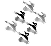 TOPPERFUN 6pcs Adjustable Silver Witch Hat Rings for Women Halloween Party Finger Jewelry Boys and Girls Costume Decoration Alloy Open Band Black and Silver Mixed Set Random Style