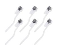 TOPPERFUN 6pcs Angled Bristle Bottle Cleaning Brushes Long Handles Multi-functional Household Cleaning Scrub Brushes for Bottles and Cups White