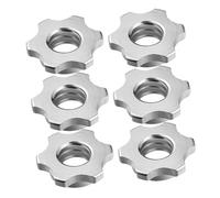 TOPPERFUN 6pcs Barbell Locking Nuts Double Safety Self-locking Dumbbell Collar Clamps High-strength Replacement Barbell Security Accessories for Weightlifting
