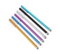 TOPPERFUN 6pcs Capacitive Stylus Pens for Tablet and Phone, Lightweight Copper Aluminium Alloy Universal Stylus with Detachable Fibre Tips, for Drawing and Touch Screens Style