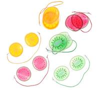TOPPERFUN 6pcs Cold Eye Pads Ice Eye Packs Pvc Gel Material Hot Compress Improves Skin Brightness Practical Gift for Friends and Families Assorted style