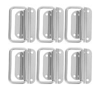 TOPPERFUN 6pcs Folding Toolbox Handle 7.5cm Heavy Duty Chest Grip | Ergonomic Non-slip Fold-down Grip, Surface Mount with Hardware, for Wooden Crates and Ammo Cans