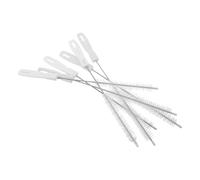TOPPERFUN 6pcs Foot and Toe Cleaning Brushes for Shower with Long Handle Soft and Firm Bristle Foot Scrubber Set for Dead Skin Exfoliation Suitable for Elderly