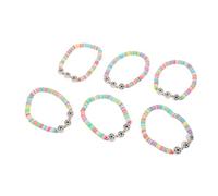 TOPPERFUN 6pcs Football Beaded Bracelets for Boys Lightweight Polymer Clay Soccer Beads Sports Fan Jewelry for School Games and Cheer Teams Versatile Accessories for Everyday Wear