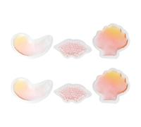 TOPPERFUN 6pcs Hot Cold Gel Packs Pads Lips-Shaped PVC Instant Relief Hot Or Cold Therapy for First Aid Kit and Health Fairs