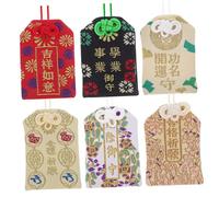 TOPPERFUN 6Pcs Japanese Omamori Charms Luck Amulet for Car Home Bag Multi Purpose Decorations with Unique Meanings Japanese Blessing and Success