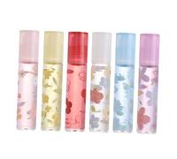 TOPPERFUN 6pcs Lip Oil and Lip Gloss Set 6.3ml Moisturizing Roll-on Hydrating Pack for Women and Teens Daily