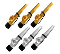 TOPPERFUN 6pcs Metal Kazoo Instrument for Adults Beginners Small Portable Kazoos for Practice and Performance Boys and Girls Musical Instrument