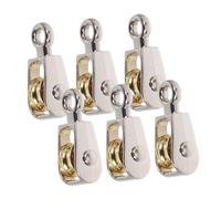 TOPPERFUN 6pcs Metal Single Pulley Blocks Sturdy Physics Learning Tools for Students Compact Pulley for Classroom Science Experiments and DIY Lab Assembly