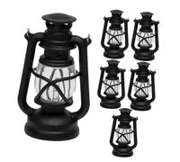 TOPPERFUN 6pcs Miniature Retro Oil Lanterns - Mini Kerosene Lamps For DIY Crafts - Dollhouse Decor - Table Centerpieces Mini Kerosene Lamp