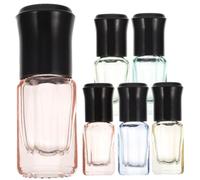 TOPPERFUN 6Pcs Octagonal Reusable Roller Bottles with Design for Essential Oils and Perfumes Portable Small Glass Oil Roll Bottles for Travel and DIY Aromatherapy
