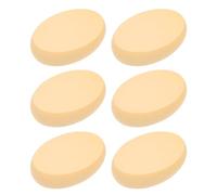 TOPPERFUN 6pcs Oval Dual-use Makeup Sponges, Thick Latex Powder Puff for Foundation and Face Powder, Supple Cosmetic Blending Pads Suitable for Wet and Dry Application