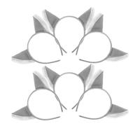 TOPPERFUN 6Pcs Plush Wolf Ears Headbands Animal Hair Hoops for Party Photo Props Birthday Accessories