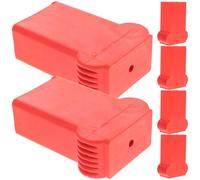 TOPPERFUN 6Pcs Red Non-Slip Rubber Ladder Feet Covers 3X5Cm Ladder Protector Pads Safety Skid-Proof Caps for Household and Industrial