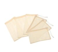 TOPPERFUN 6Pcs Reusable Cotton Mesh Produce Bags Portable Drawstring Fruit and Vegetable Storage Pouches Organic Cotton Grocery Bags for Fresh Food Protection and Multi-use Home Organization