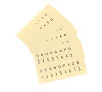 TOPPERFUN 6pcs Scale Stickers for Thumb Piano Yellow Note Stickers Decor Finger Instrument Supplies Removable