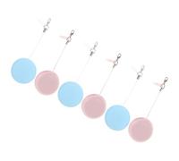 TOPPERFUN 6Pcs Silicone Screen Cleaning Cloths for Phones Tablets Glasses Lens Wipes with Keychain Hanging Decor Compact Portable Electronic Wipes for Cameras Mirrors Blue and Pink